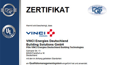Kühllagerbau Zertifikat ISO 9001 : 2015
